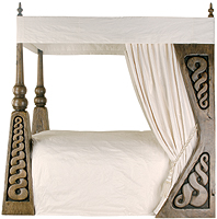 Celtic hand carved bed